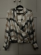 Zara Blouse Black/white/gild