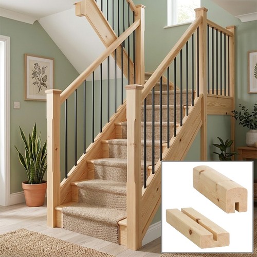 Pine contemporary handrail - pine, &