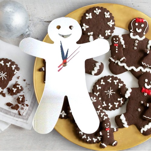 Gingerbread man wall - man, clock