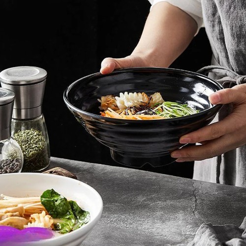 Melamine ramen bowl pure black - melamine,