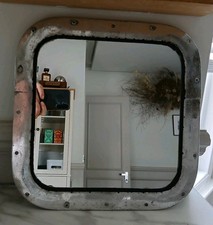 Original Vintage Ships Porthole From Plymouth. Original Glass With Added Mirror