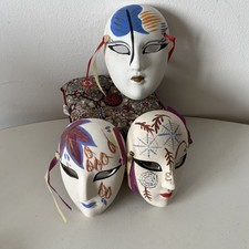 3x Mardi Gras Ceramic Mini