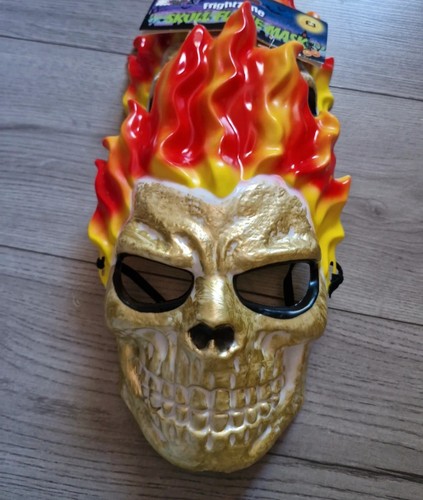 Flaming skull mask - flaming,