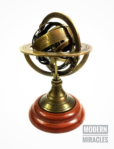 Brass armillary sphere - brass,