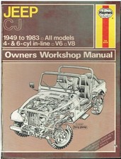 JEEP CJ-2A CJ-3A CJ-3B CJ-5/A CJ-6 CJ-7 6-CYL V6 V8 '49-83 OWNER WORKSHOP MANUAL