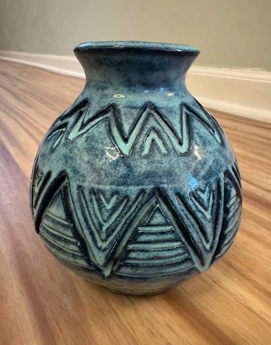 Artist tay signed pottery vase - tay,
