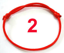 2 x Red STRING KABBALAH LUCKY BRACELETS Against Evil Eye for Success, Adjustable