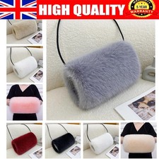 Women Winter Fluffy Muff Hand Warmer Thicken Faux Fur Gloves Fur Mitten Gift