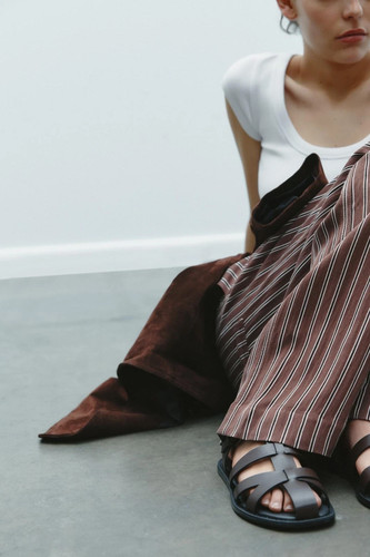 Zara dark brown fisherman - zara,