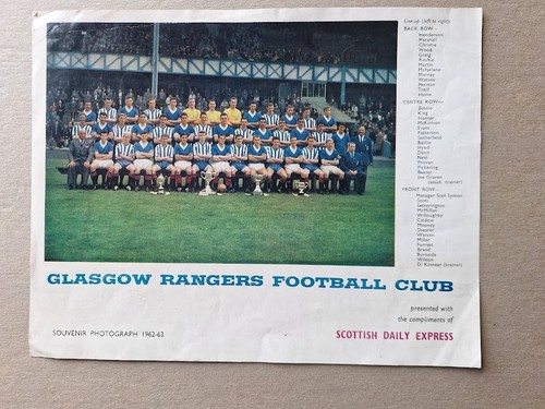 Rangers memorabilia 1962 - , 1962-63
