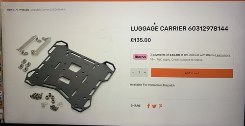 Ktm rear luggage - luggage, carrier
