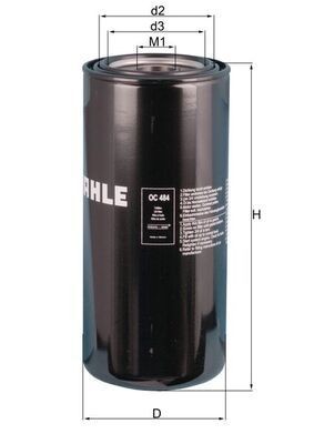 Mahle oc484 oil filter - oc484,
