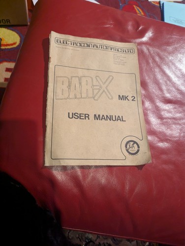 Bar user manual - x,