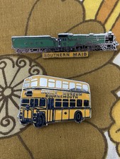 Vintage Coach Bus Enamel Pin Badge Public Service Vehicle Bundle
