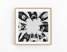 Cats Monochrome Counted 14