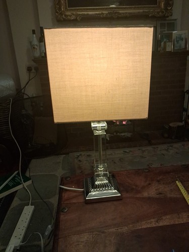 Vintage crystal lamp with - lamp,