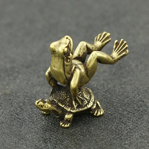 Antique brass tortoise - antique,
