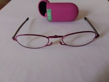 Foster Grant - Gwendolyn Pink - Folding Reading Glasses + Free Mirror Case