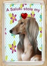 Saluki Dog Fridge Magnet 77 x