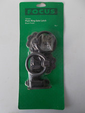 FOCUS Plain Ring Gate Latch Black Garden Heavy Duty 6" 150mm