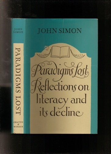 Paradigms lost john simon - paradigms,