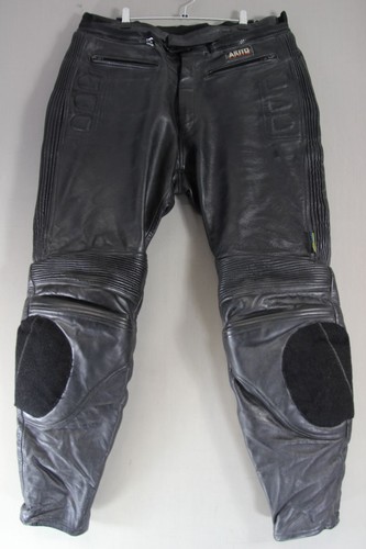 Akito black leather biker - black,