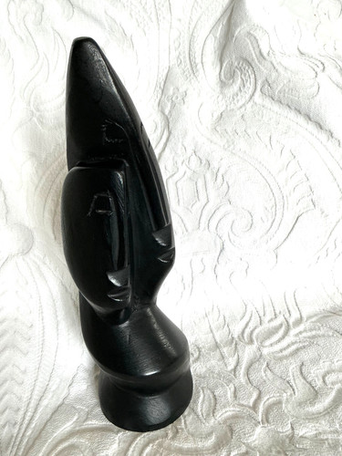 Carved wooden head - head, figure