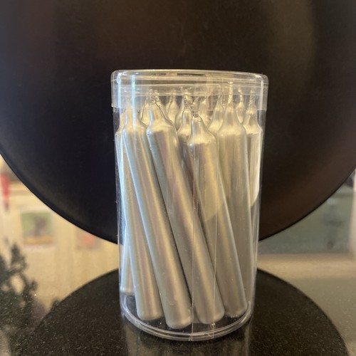 Silver christmas candles - christmas,