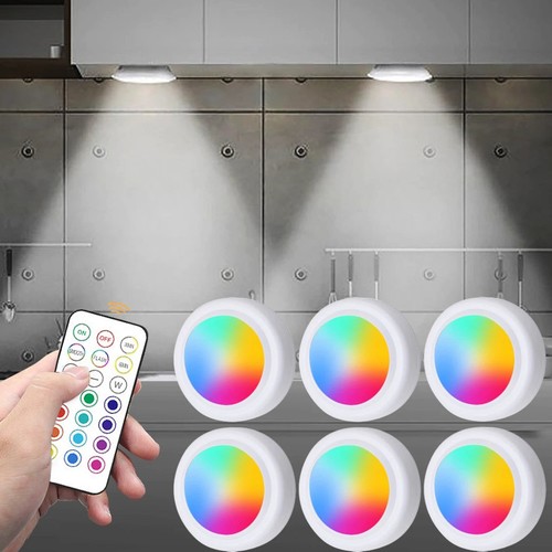Led puck lights rgb - puck, remote