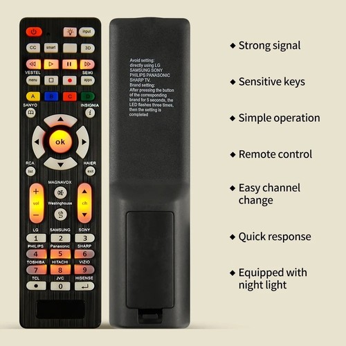 All one universal remote - tv,