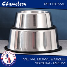 Extra Tall Pet Bowl Stainless Steel Metal Non-Slip Dog Puppy Food & Water Bowl