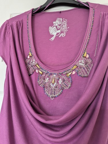 Debenhams pink purple beaded - debenhams, pink/purple
