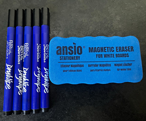 Berol drywipe blue - berol, dry-erase