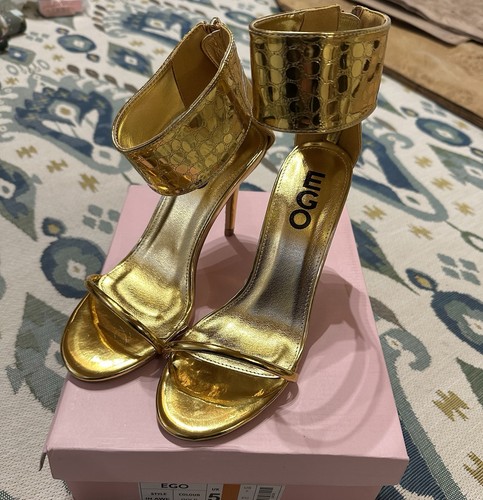 Gold stiletto high - gold,