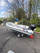 Honwave T35 Inflatable Boat Sib with 15hp Suzuki Outboard and Trailer- Warranty