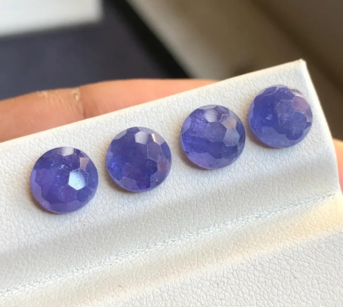 Natural violet blue tanzanite - natural, violet-blue