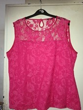 M AND CO PINK LACE SLEEVELESS