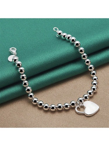 Genuine sterling silver - silver, heart