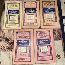 Joblot of 5 Maps Vintage UK