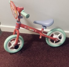 PEPPA PIG 10” Kids Training Balance Bike 2 in 1 Toddler First Bicycle Stabiliser