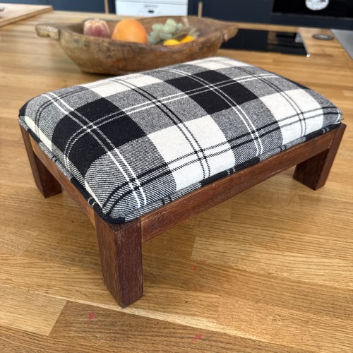 Small black white - black, tartan