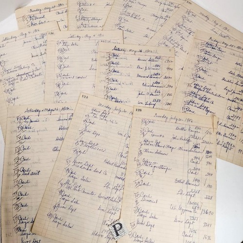 Vintage ledger pages - ledger,