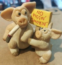 Piggin Smokin' by David Corbridge 2005 No Box Pig Collectables Smoking 