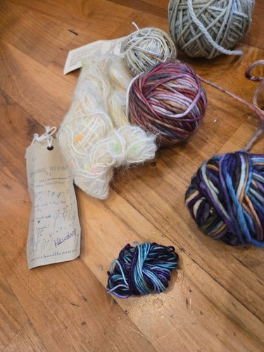 Mixed wool mohair - mixed, destash