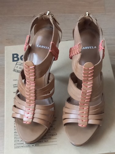 Carvela nude blush strappy - nude,