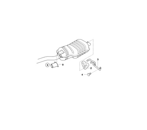 Bmw genuine exhaust silencer - exhaust,