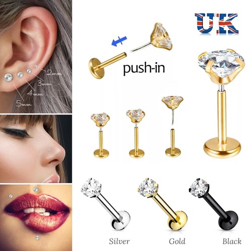 Cartilage piercing push - push, in