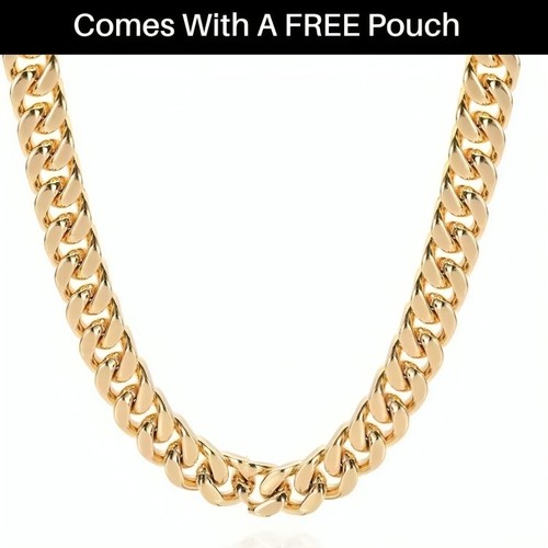Gold cuban link chain - link, 316l