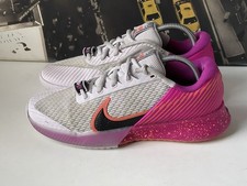 NikeCourt Air Zoom Vapor Pro 2 Ladies Grey Pink Hard Court Tennis Shoes UK 5.5