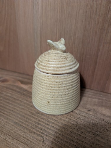 Small lidded honey pot jar - small,